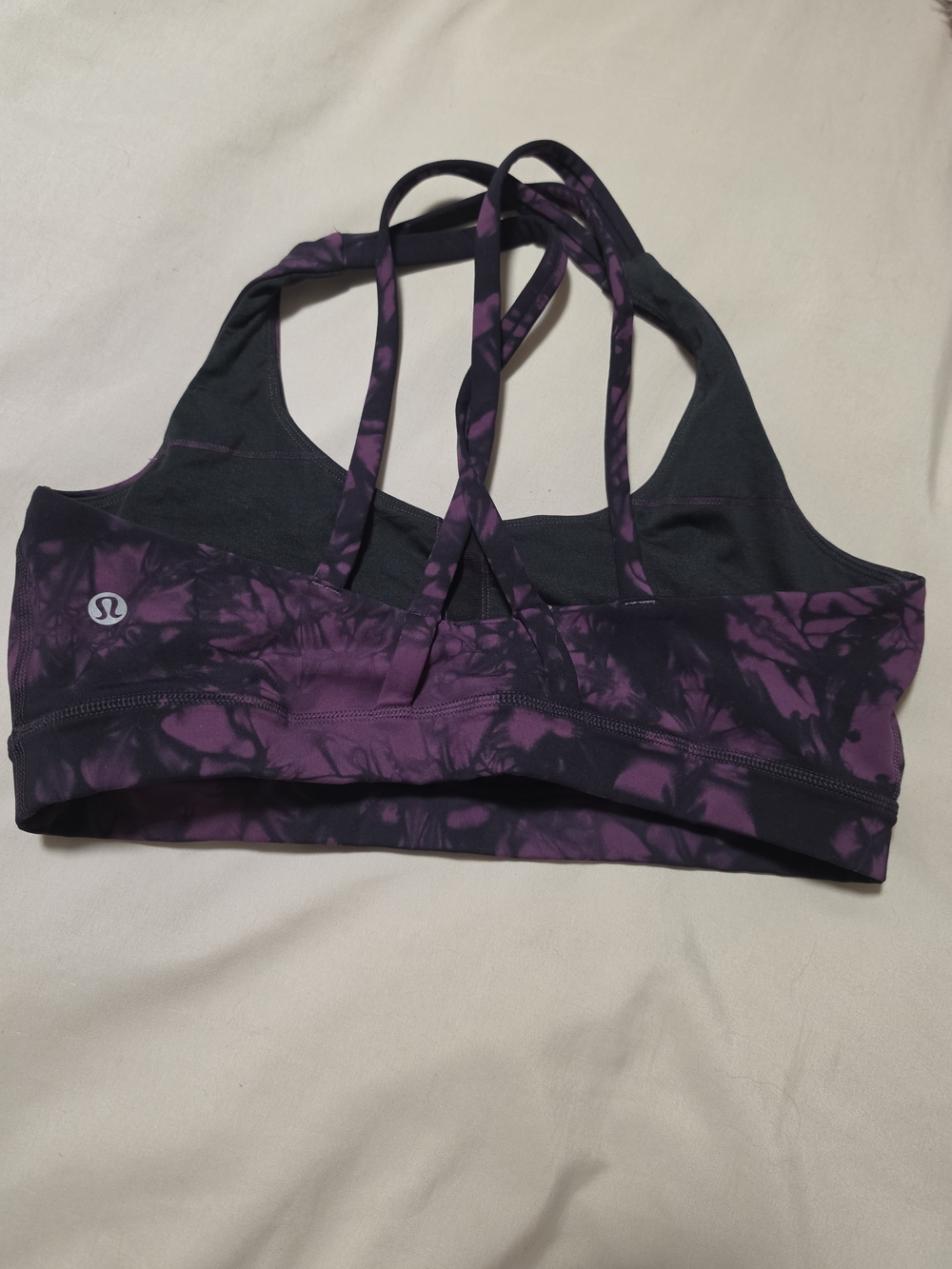 lululemon athletica Purple Tie-Dye Strappy Back Sports Bra